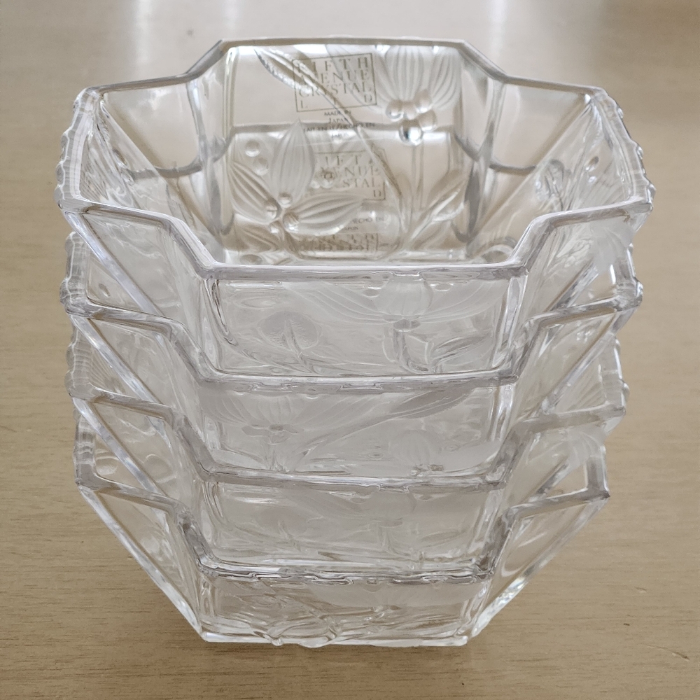 Fifth Avenue Crystal Nappy Candy Dishes